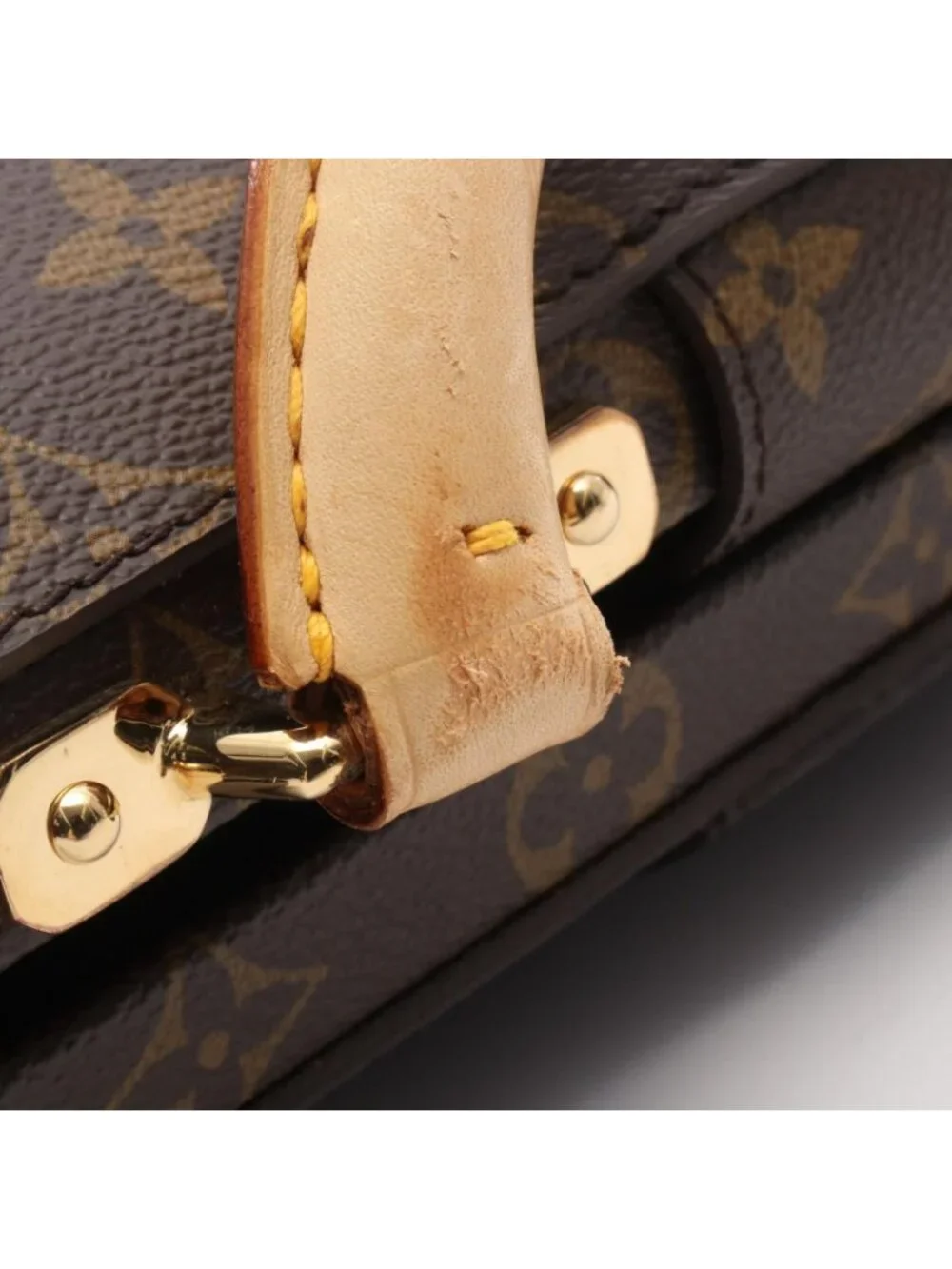 Louis Vuitton Briefcase Serviette Fermoir Canvas Leather